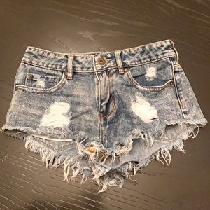 Classic Ripped Jean Shorts